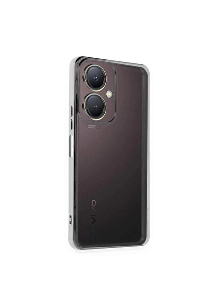 eco port حافظة فيفو Y27 من السيليكون مع عدسة حماية للكاميرا - فضي