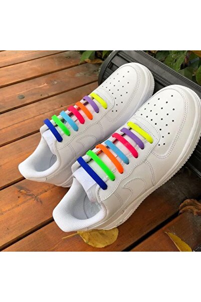 zola Set of 16 silicone no‑tie elastic shoelaces, Zola®, multicolor