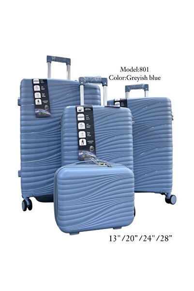 ELEGANT G حقيبة سفر بعجلات - مجموعة من 4 قطع - بعجلات دوارة (20 بوصة + 24 بوصة + 28 بوصة) سيليكون