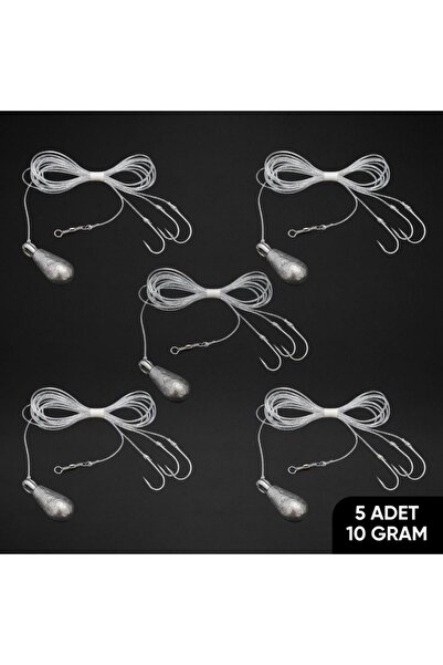 Fishack 3 İğneli Kurşunlu Beden Takımı - Dip Beden Oltası - Fırdöndülü - 10 g...