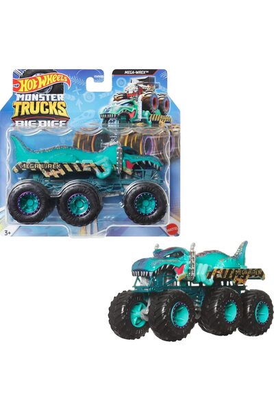 HOT WHEELS Big Rigs Monster Trucks 1:64 Scale Toy Truck with 6 Wheels (Styles may vary)
