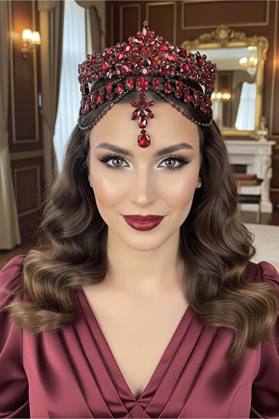 Happyline After parti alınlıklı saç aksesuarı doğum günü kına tacı gelin akse...