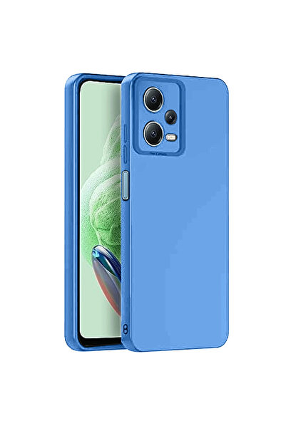 Marsilyan حافظة ريدمي نوت 12 برو 5 جي من السيليكون المخملي النانو - أزرق