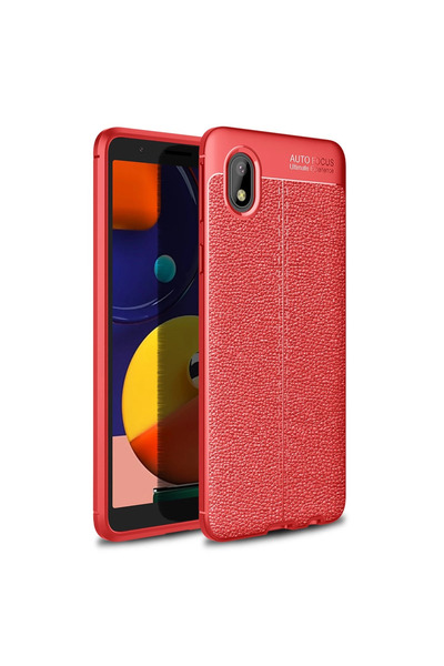 Marsilyan غطاء سامسونج جالاكسي A01 كور للتركيز التلقائي - أحمر