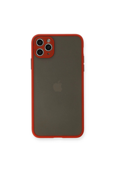 eco port غطاء حماية ايفون 11 برو ماكس من السيليكون مونتريال - أحمر مع حماية ل...