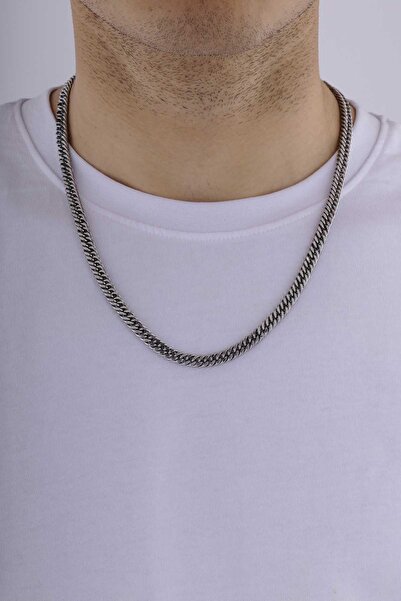 Gümüş Pazarım Interlocking Gourmet Model Steel Men's Chain