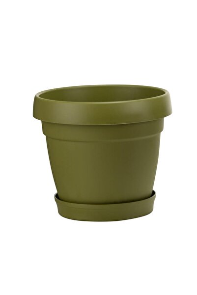 bahçe market Poliwork Tabaklı Plastik Saksı 5,5 Lt 240*210 Mm