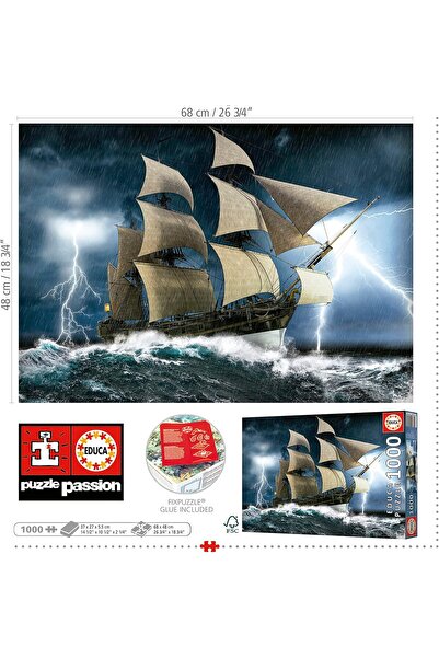 EDUCA 1000-Piece Jigsaw Puzzle - Perfect Storm (68×48 cm)