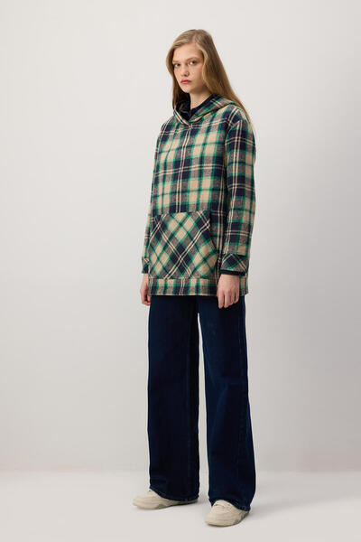 Touché Privé Plaid k Hooded sweatshirt