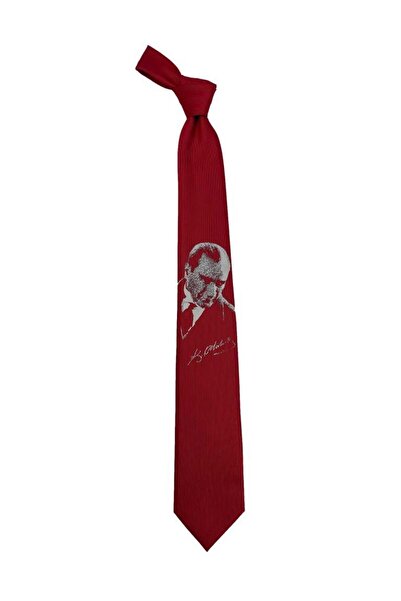 Brianze Red M.Kemal Atatürk Woven Tie