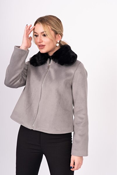 MissVina معطف قصير من فرو فروست لوكس – 2628