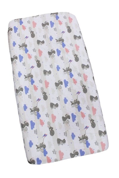 PRICHINDEL Cearceaf Prichindel, patut 120 x 60 cm, mama bear, roz cu albastru