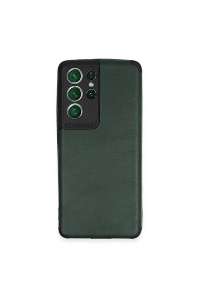 eco port حافظة سامسونج جالاكسي S21 الترا لووب جلد من السيليكون - باللون الأخض...