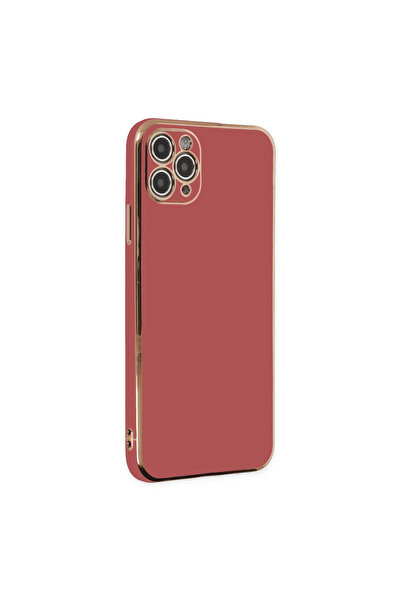 Marsilyan جراب آيفون 11 برو ماكس سيليكون - أحمر