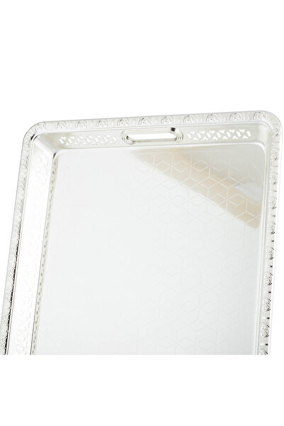 Dania ✨ Heavy-duty, durable silver metal tray set – 3 pieces with a luxurious design ✨