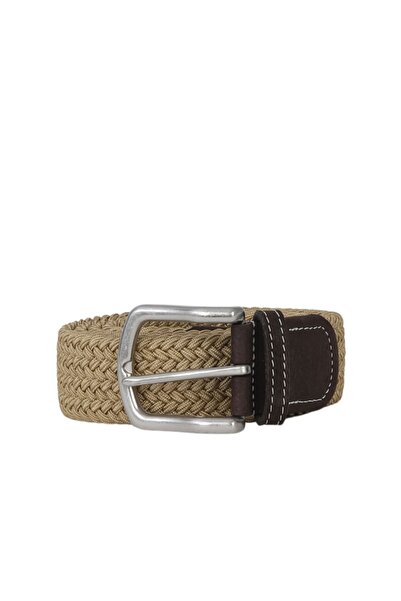 Bueno Shoes Beige Elastic Leather Men's Belt 18Mkcl01