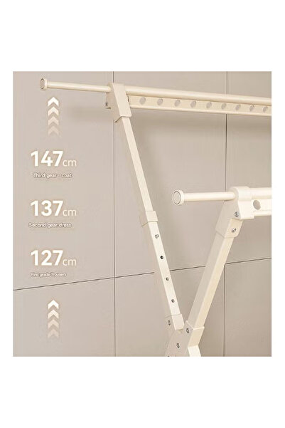 KEKE Clothstand 2.51 Meter Telescopic Single Pole White Drying Net