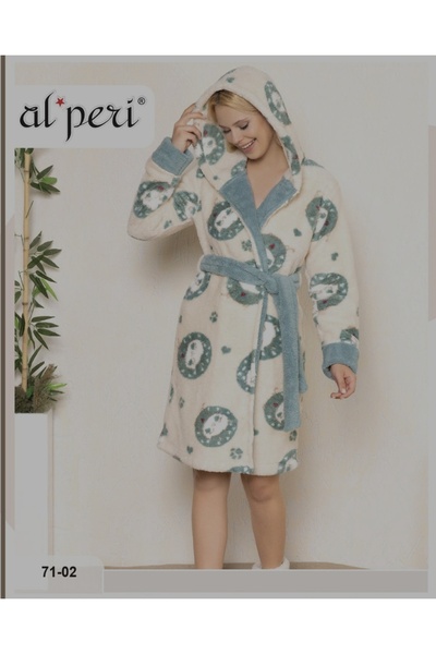 Alperi Халат с мека текстура и шарка