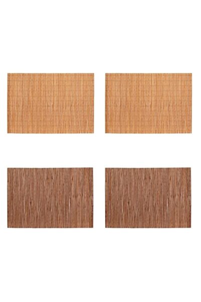 AVA Set of 4 Bamboo Plate Holders – Beige/Brown – 43x30 cm