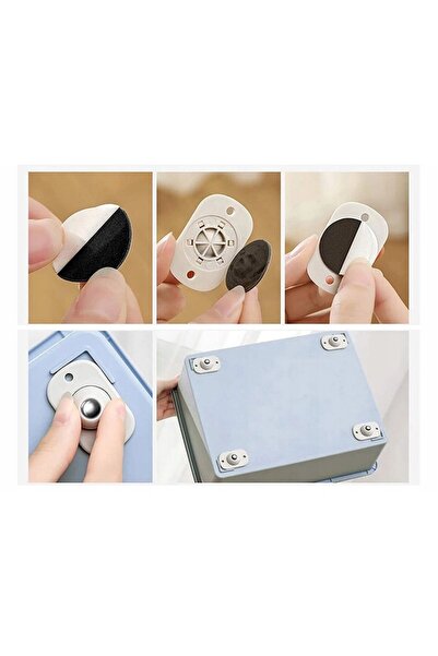 zola Set of 4 self-adhesive furniture wheels, Zola®, universal, white, 4.5x2.8x2 cm