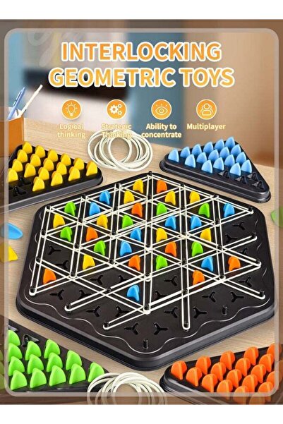 Generic Chain Triangle Chess Game, Triangle Chain Strategy Board Game (2-4 Players)