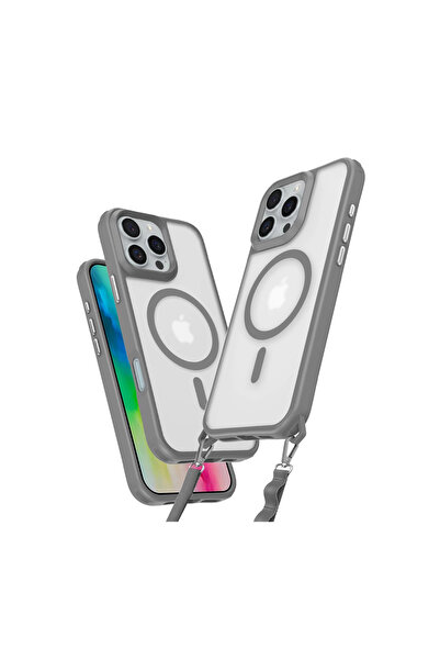 eco port حافظة ايفون 16 برو ماكس من السيليكون من انكا ماجسيف - رمادي تيتانيوم