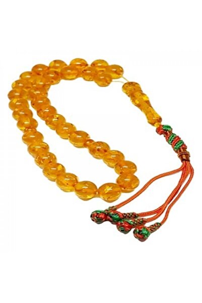 Eagal Transparent Honey Amber Tasbih (33 beads, 12 mm)