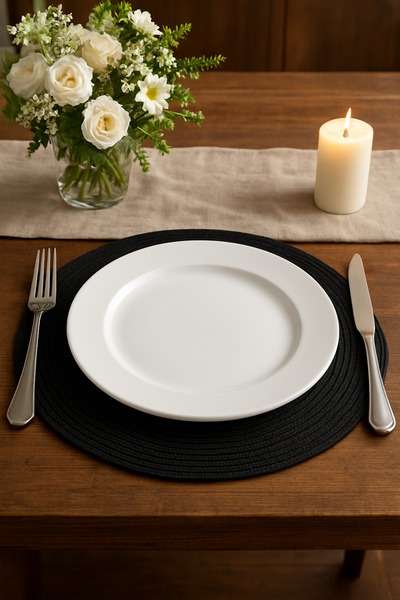 MaCGlorians Amerikan Servis Runner (6'Lı ) Sunum Supla Takımı Örgü Tabak Altı...