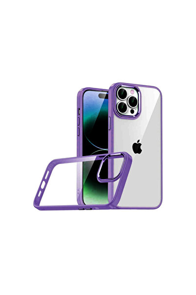 eco port آيفون 15 برو ماكس سيليكون مع عدسة - بنفسجي