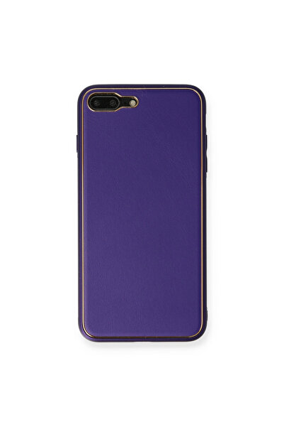 FREEDOM STOREE جراب آيفون 7 بلس غطاء سيليكون جلد كوكو - بنفسجي