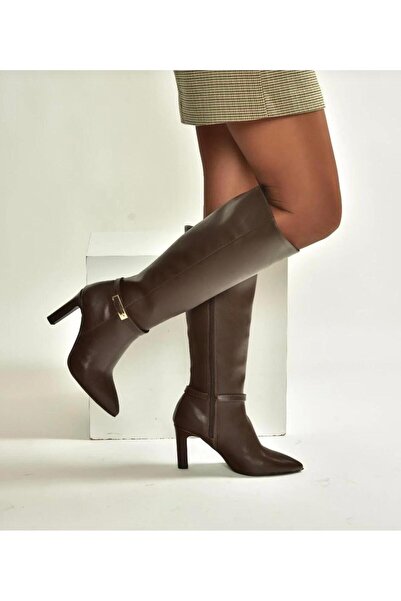Pine Cone Thick Heeled Women's Boots