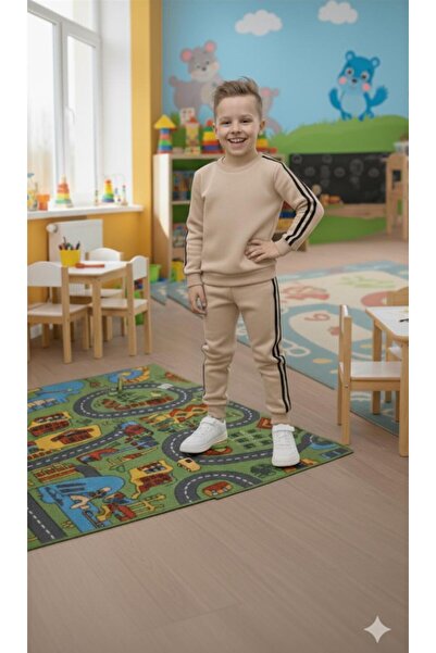 lorio kids Men's Cocuk Sweatshirt Three Threads Shar Fleece-Lined Ri̇t Detail Comfortable Fit