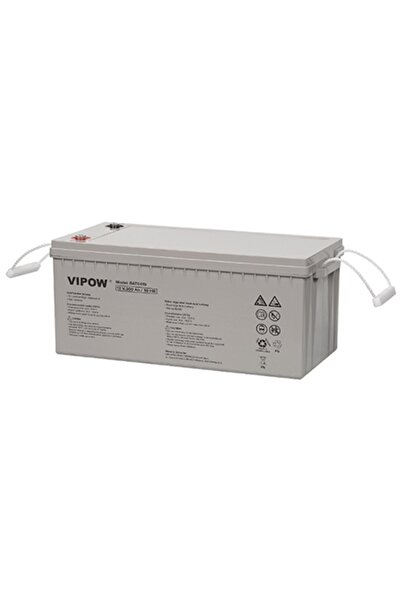 Vipow Baterie cu gel 12v 200ah (albă)