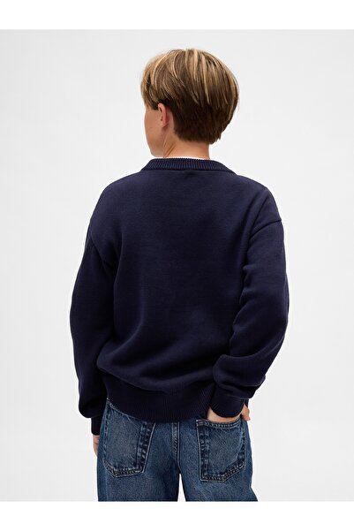 GAP Erkek Çocuk Lacivert Brannan Bear Relaxed Sweatshirt