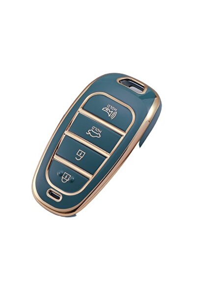 OEM Gray key cover for 3-4 button Hyundai Santa Fe Tucson 2020-2022 NEXO NX4 Solaris Sonata Hybrid