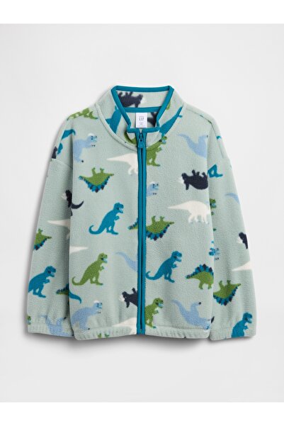 GAP Erkek Bebek Yeşil Fermuarlı Fleece Sweatshirt