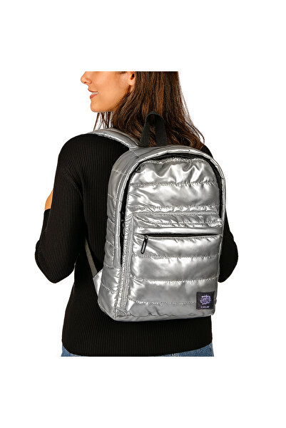 Biggdesign Moods Up Calm Quilted Backpack Silver