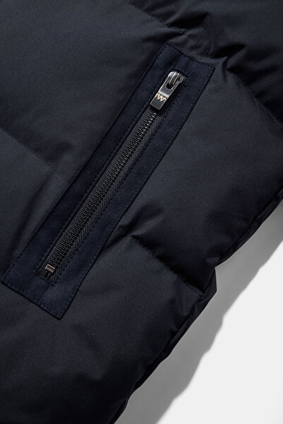 W Collection Zipped Dark Blue Puffer Coat