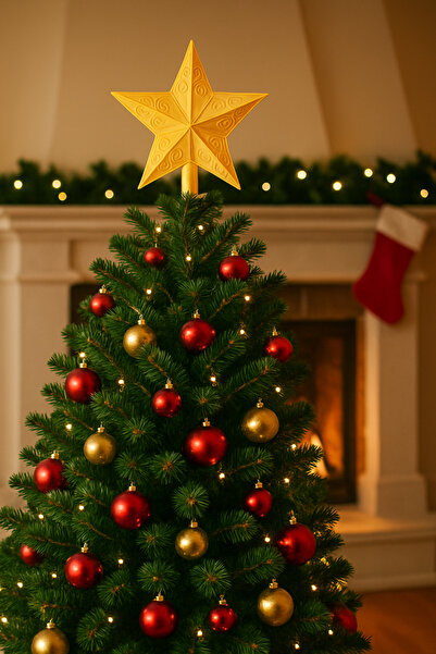 FrostBlack3d 3D Yılbaşı Ağacı Tepe Süsü – Yıldız (17 cm)