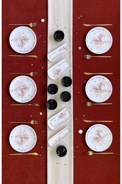 ers erbaşlar SEVGİ AĞACI 16 Parça 6 Kişilik Lüx Kahvaltı Takımı Seti Kahvaltı...