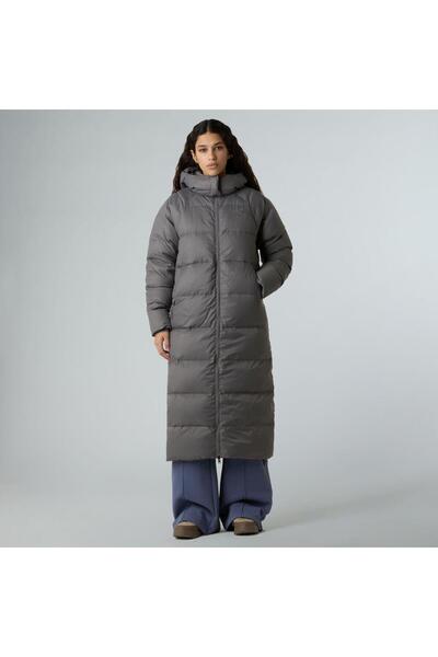 THE NORTH FACE Kadın Hydrenalite City Uzun Kaz Tüyü Kapüşonlu Parka NF0A8D3N0UZ1 Gri-L