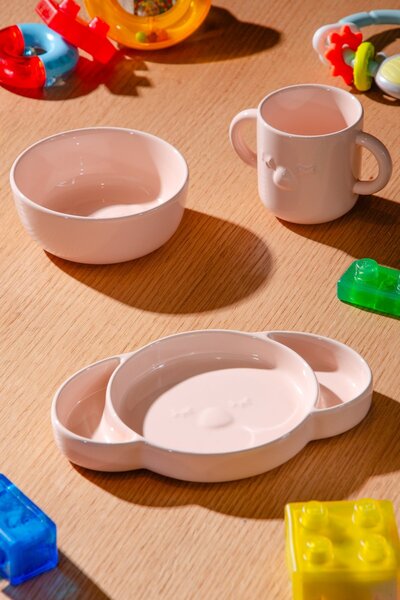 Le murano مجموعة طعام مومو مكونة من 3 قطع بنمط الكوالا |   مسحوق