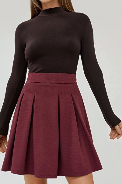 Hiccup Zippered Pleated Mini Skirt