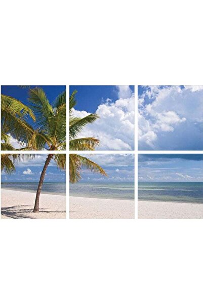 Sasb لوحة فنية جدارية بدون إطار من 6 قطع - متعددة الألوان