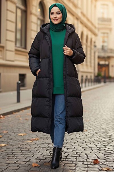 TOFİSA Battat Size Inflatable Coat Black - 28017-Black