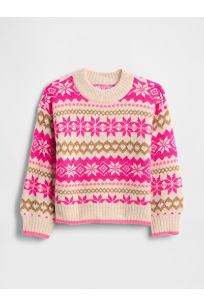 GAP Kız Bebek Çok Renkli Baby & Toddler Fair Isle Kazak
