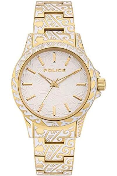 Police ساعة نسائية أنالوج PL.15688JSG-D04M - سوار من الفولاذ المقاوم للصدأ، م...