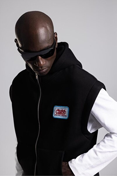 catchjeansro Sleeveless cotton Hooded vest