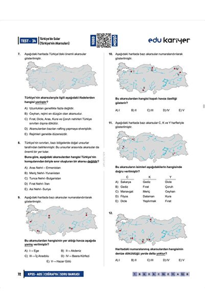 Edu Kariyer Coğrafyanın Kodları 2026 KPSS-AGS Coğrafya Video Çözümlü Soru Bankası
