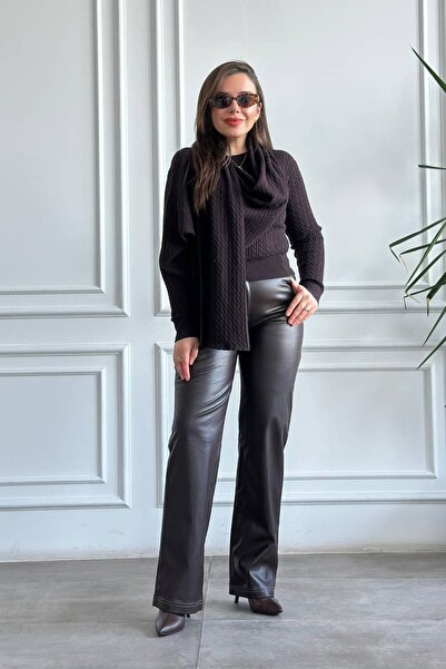 Yağmur Butik Pantaloni din piele șatănătoasă